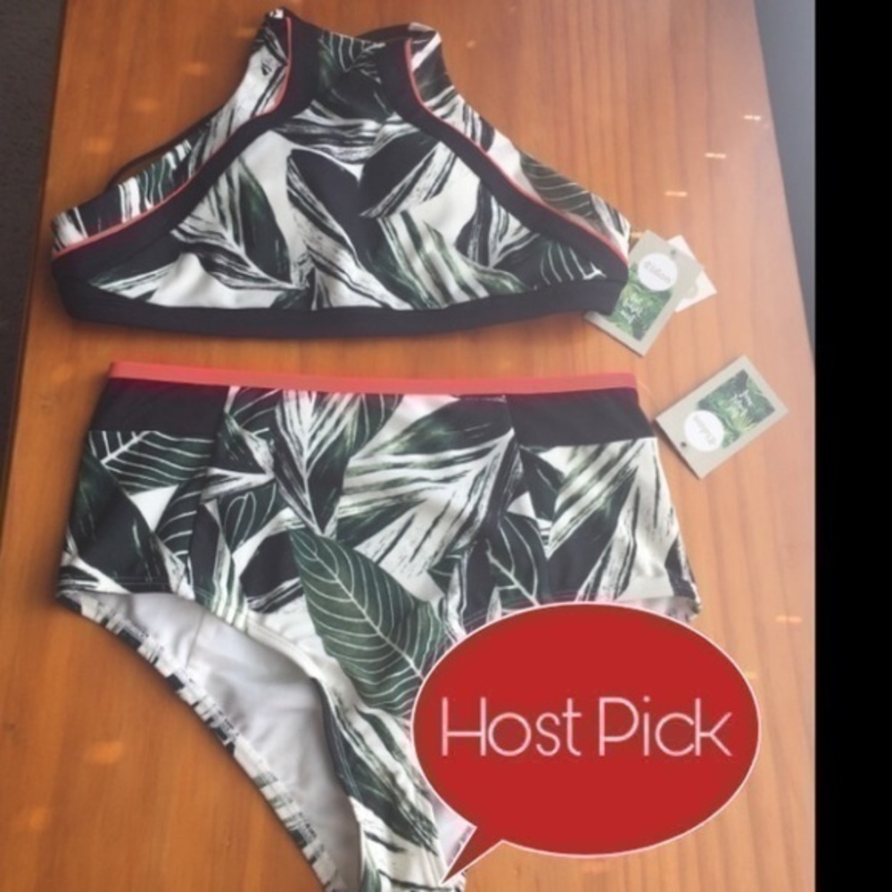 Eidon high neck top with full coverage bottoms NWT